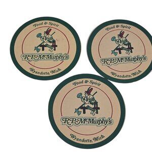 Vintage Coasters  R P McMurphys Restaurant Ephemera Michigan Bar Food and Spirit